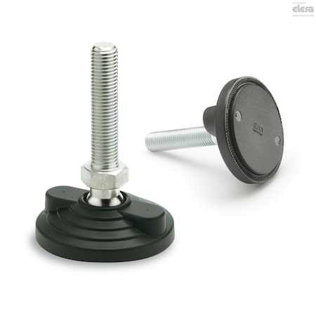 Elesa Levelling elements for ground mounting, LV.F-100-14-AS-SST-5/8-11x4 LV.F-SST (inch sizes)